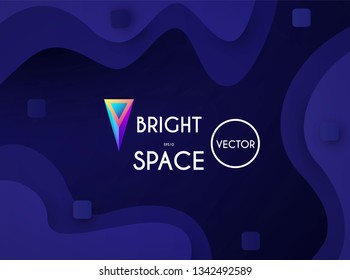 Abstract Geometric Background. Liquid Shapes. Simple Fluid Design. Depth Vector illustration.