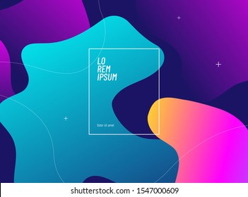 Abstract geometric background with liquid shapes. Color gradient background design. Cool background design for posters. Eps10 vector illustration.