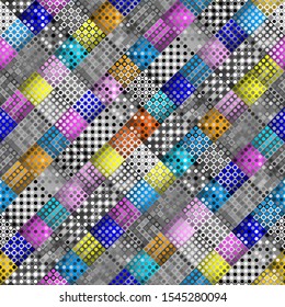 Abstract geometric background in low poly style. Polka dot pattern. Vector image.