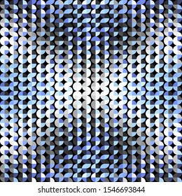 Abstract geometric background in low poly style. Polka dot pattern. Vector image.