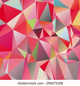 Abstract geometric background in low-polygonal style composed of triangular polygons of different colors