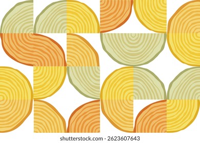 Abstract geometric background with lumber - hand drawn vector illustration.
