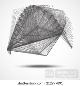Abstract geometric background made of lines. Vector.