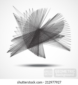 Abstract geometric background made of lines. Vector.