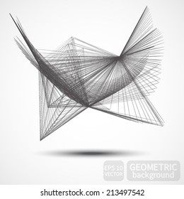 Abstract geometric background made of lines. Vector.