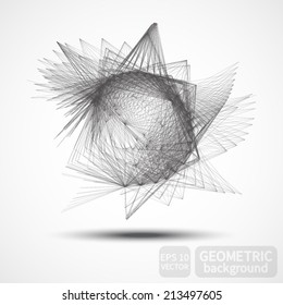 Abstract geometric background made of lines. Vector.