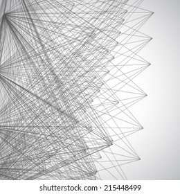 Abstract geometric background made of lines. Vector.