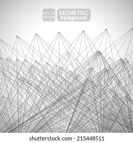Abstract geometric background made of lines. Vector.
