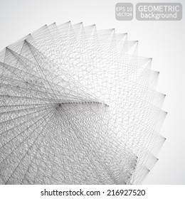Abstract geometric background made of lines. Communication Vector.