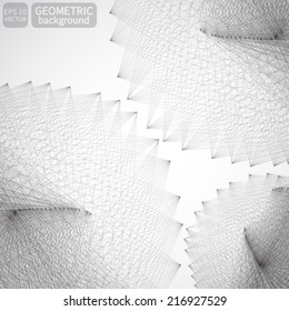 Abstract geometric background made of lines. Communication Vector.