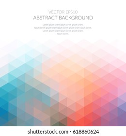 Abstract geometric background with many multicolored triangles. Bright colors.
