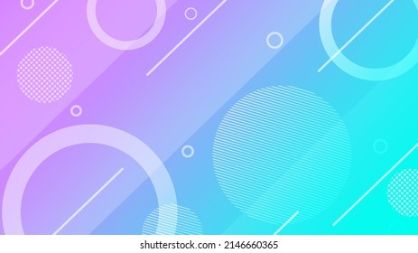 abstract geometric background memphis blue purple gradient colorful template wallpaper