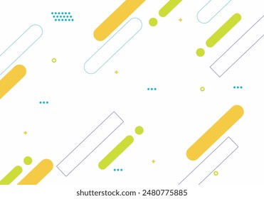 Abstract geometric background. Memphis Element Dynamic shapes composition. Vector illustration