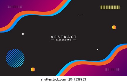 abstract geometric background with memphis and gradient style, digital background, modern landing page concept vector.