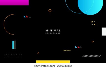 abstract geometric background with memphis and gradient style.