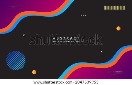 abstract geometric background with memphis and gradient style, digital background, modern landing page concept vector.