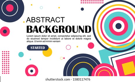 Abstract geometric background with Memphis style. can be use for any templates like banner, poster or brochure. vector illustration
