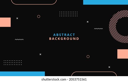 abstrakter geometrischer Hintergrund mit Memphis-Stil, digitaler Hintergrund, moderner Landing Page Concept Vektor.
