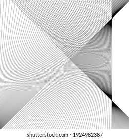 Abstract geometric background with metal strips. Vector illustration