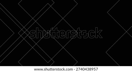 Abstract Geometric Background With Minimalist Diamond Pattern and Thin White Line Grid on Black eps10