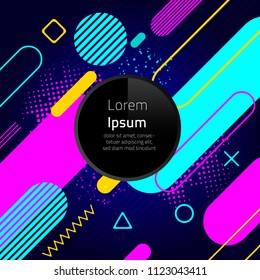 Abstract Geometric Background, Minimalistic Design,Modern Dynamic shapes, Vector Illustration
