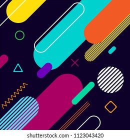Abstract Geometric Background, Minimalistic Design,Modern Dynamic shapes, Vector Illustration