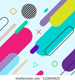 Abstract Geometric Background, Minimalistic Design,Modern Dynamic shapes, Vector Illustration