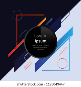 Abstract Geometric Background, Minimalistic Design,Modern Dynamic shapes, Vector Illustration
