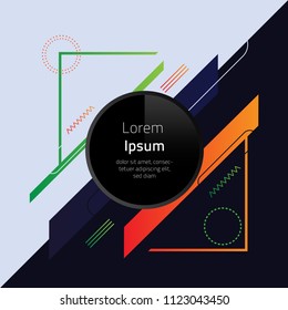 Abstract Geometric Background, Minimalistic Design,Modern Dynamic shapes, Vector Illustration