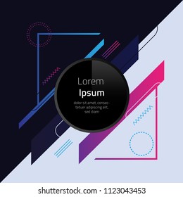 Abstract Geometric Background, Minimalistic Design,Modern Dynamic shapes, Vector Illustration