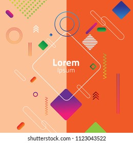 Abstract Geometric Background, Minimalistic Design,Modern Dynamic shapes, Vector Illustration