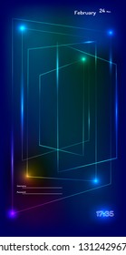 abstract geometric background for mobile interface in sparkling lines