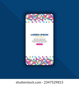 Abstract Geometric Background for Mobile Landing Page