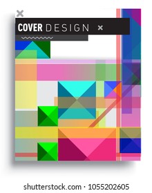 
Abstract geometric background, modern diagonal background Geometric design element, blue, yellow and red diagonal lines & triangles. for poster and cover template.