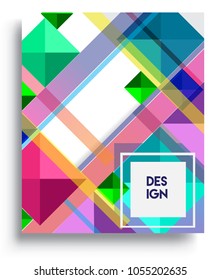 
Abstract geometric background, modern diagonal background Geometric design element, blue, yellow and red diagonal lines & triangles. for poster and cover template.