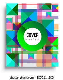 
Abstract geometric background, modern diagonal background Geometric design element, blue, yellow and red diagonal lines & triangles. for poster and cover template.