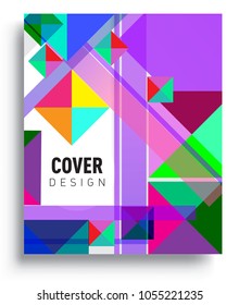 
Abstract geometric background, modern diagonal background Geometric design element, blue, yellow and red diagonal lines & triangles. for poster and cover template.