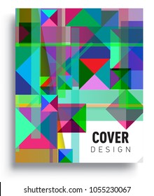 
Abstract geometric background, modern diagonal background Geometric design element, blue, yellow and red diagonal lines & triangles. for poster and cover template.