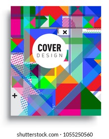 
Abstract geometric background, modern diagonal background Geometric design element, blue, yellow and red diagonal lines & triangles. for poster and cover template.
