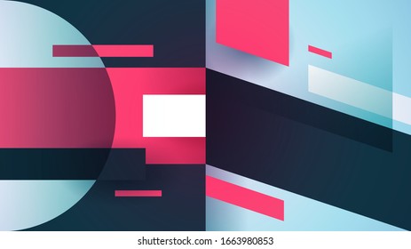 Abstract geometric background in modern layout minimalistic style. Creative colorful design concept wallpaper. Vector illustration.