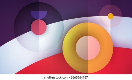 Abstract geometric background in modern layout minimalistic style. Creative colorful design concept wallpaper. Vector illustration.