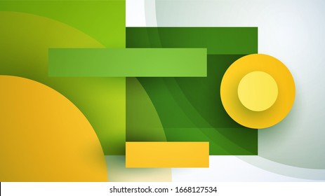 Fondo geométrico abstracto en estilo minimalista de diseño moderno. Diseño creativo y colorido en papel pintado. Ilustración vectorial.