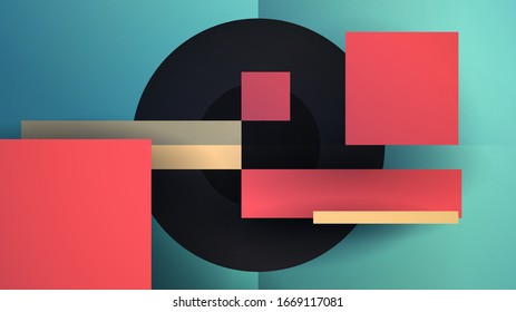 Abstract geometric background in modern layout minimalistic style. Creative colorful design concept wallpaper. Vector illustration.