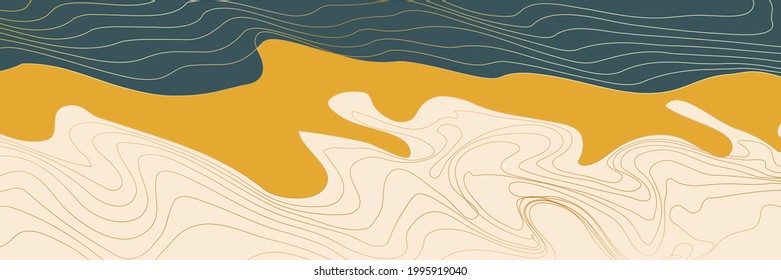 Abstract geometric background. Modern line art wallpaper. Vector template design in minimalistic style