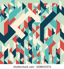 Abstract geometric background. Modern overlapping small triangles.