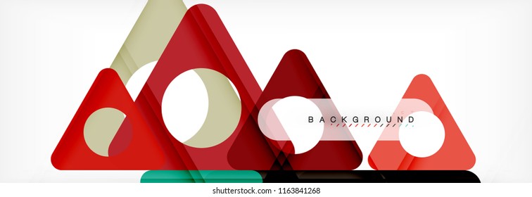 Abstract geometric background. Modern overlapping triangles. Unusual color shapes for your message. Business or tech presentation, app cover template