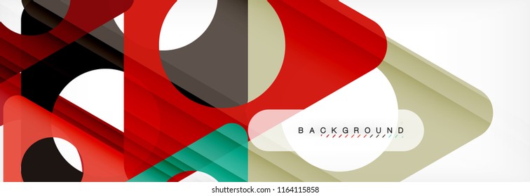 Abstract geometric background. Modern overlapping triangles. Unusual color shapes for your message. Business or tech presentation, app cover template