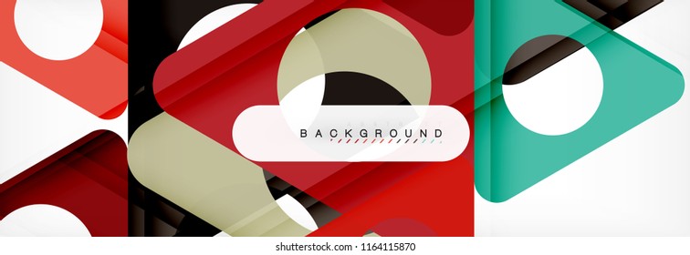 Abstract geometric background. Modern overlapping triangles. Unusual color shapes for your message. Business or tech presentation, app cover template