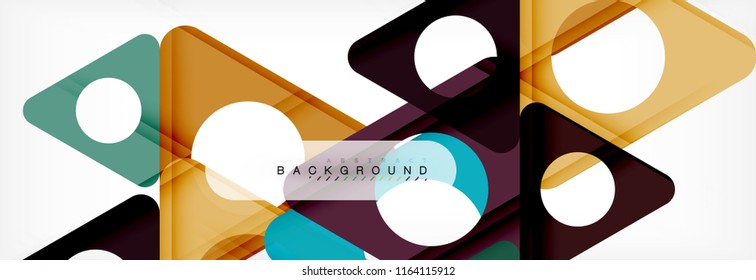 Abstract geometric background. Modern overlapping triangles. Unusual color shapes for your message. Business or tech presentation, app cover template