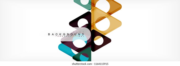 Abstract geometric background. Modern overlapping triangles. Unusual color shapes for your message. Business or tech presentation, app cover template